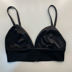 Black adjustable crop top